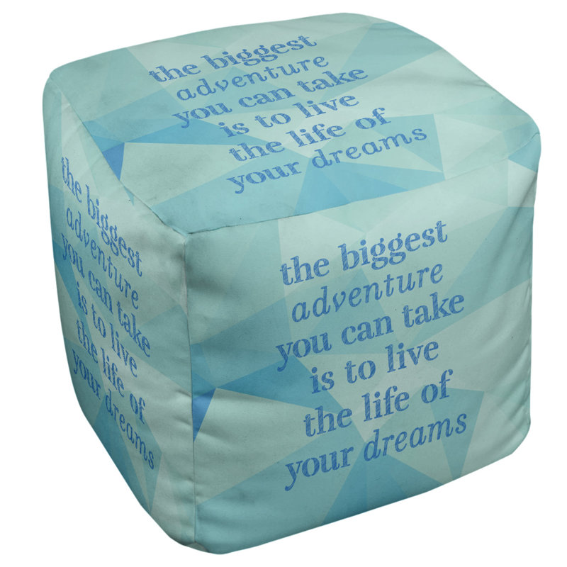 Upholstered Ottoman, Zircon Blue
