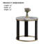Table de bout ronde de style contemporain