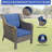 A Three-Seater Sofa + Two Armchairs + Two Footstools