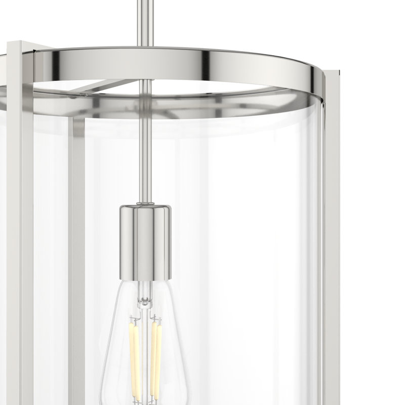 Astwood 1 Light Cylinder Pendant, Silver