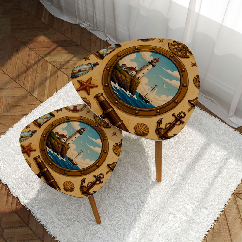 Ensemble de 2 tables basses gigognes Triangle