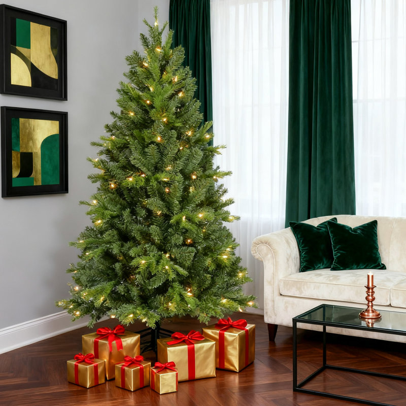 Arbre de Noël artificiel épinette Sparkling, H 6 pi, Oui