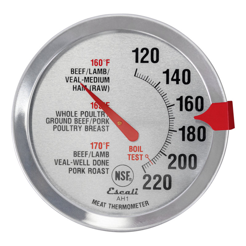 Stainless Steel Oven Safe Meat Thermometer with Large Dial