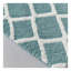 Tapis pour salle de bain réversible touffeté à poils longs, microfibre turquoise, 60 po x 24 po
