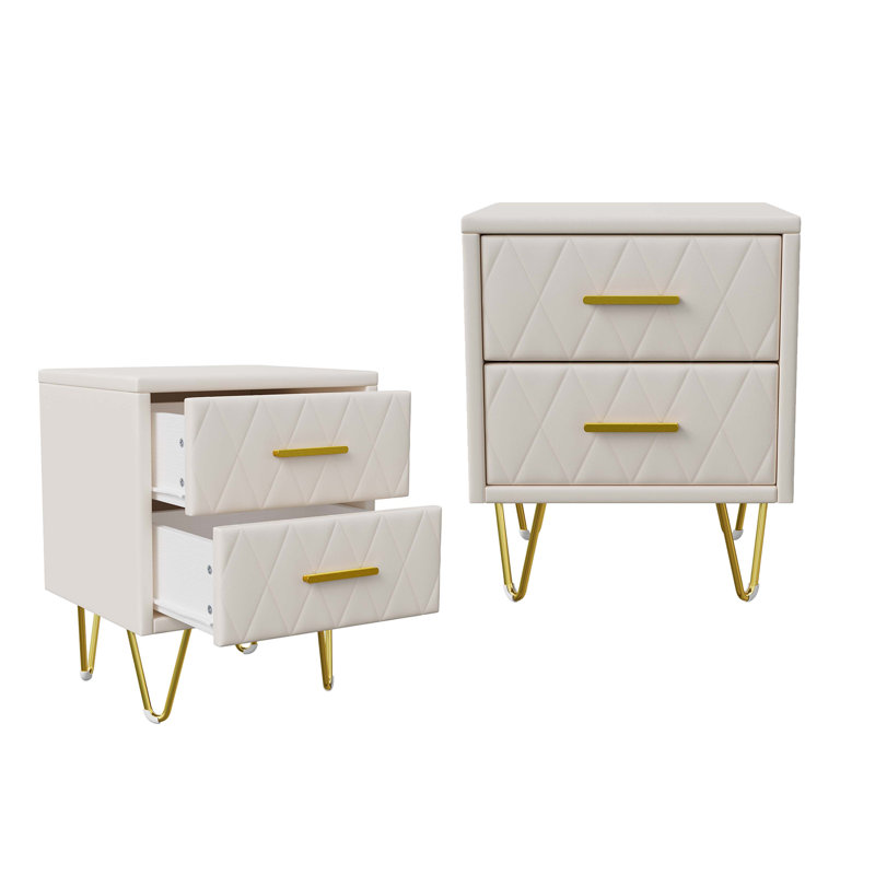 41cm W Manufactured Wood Bedside Table