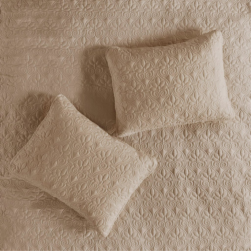 Ensemble de couvre-lit plissé 3 pièces