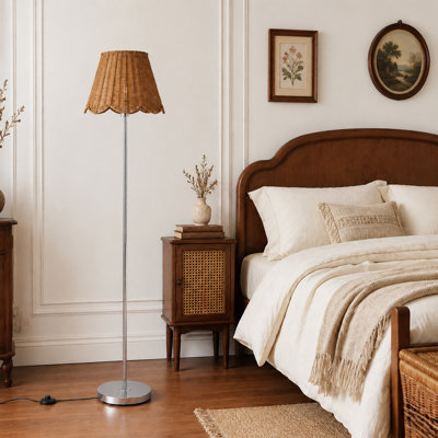 61” Rattan Floor Lamp