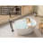 47'' Acrylic Freestanding Tub - Oval Shape, Hygienic Bathing Option, Overflow, Soaking White, Spacious Interior, Bathroom