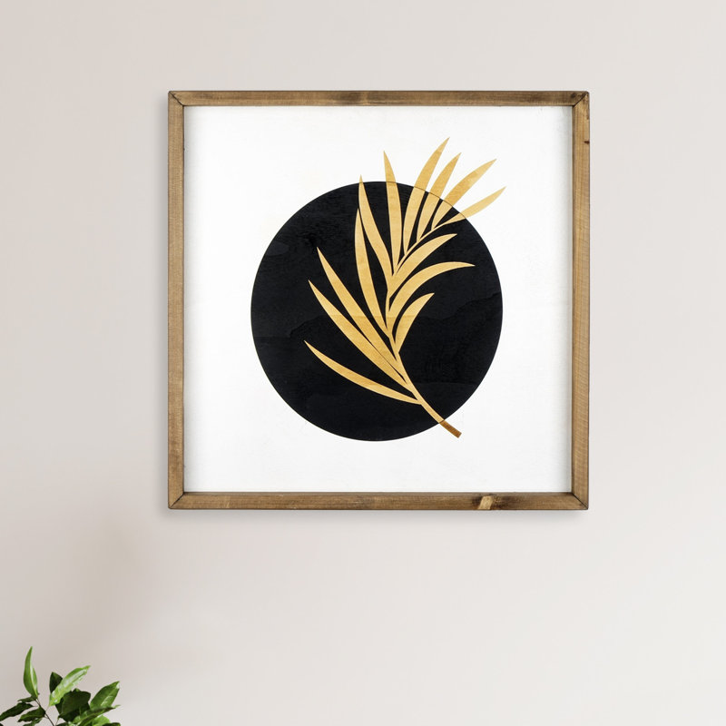 Modern Plants & Flowers Wall Decor on Solid Wood