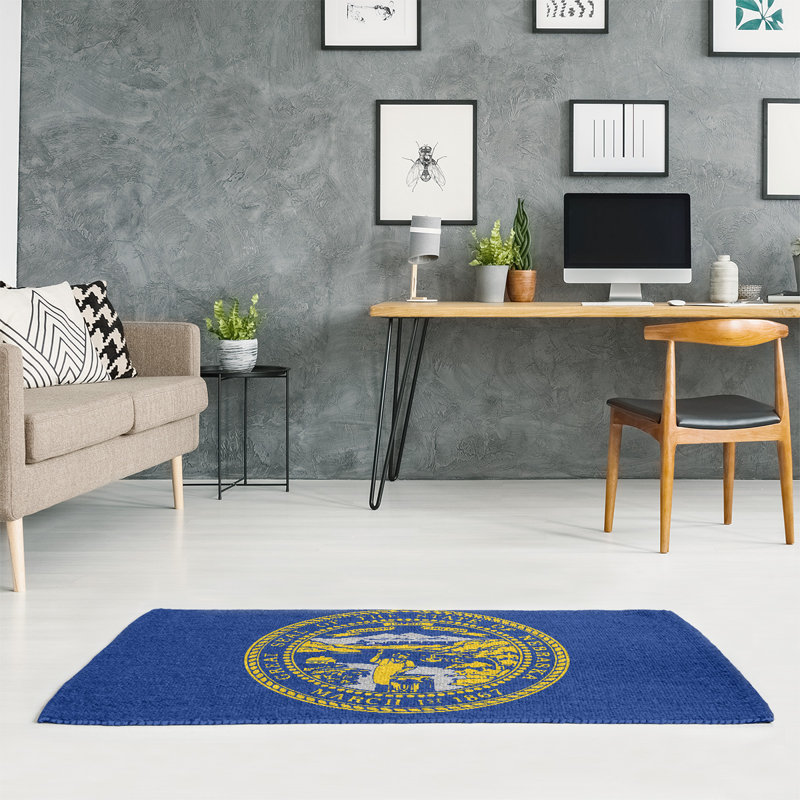 Tapis de chenille nebraska flag, Rectangle 2 pi x 3 pi