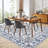 Washable Vintage Area Rug - Non-Slip Low Pile Carpet for Living Room, Bedroom & Dining Room, Water Repellent Design-1034644502