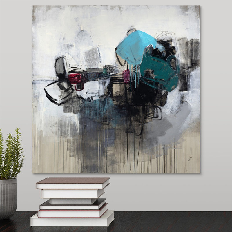 « time trial ii », peinture sur toile, Toile tendue, H 16 po x l 16 po x P 1,25 po
