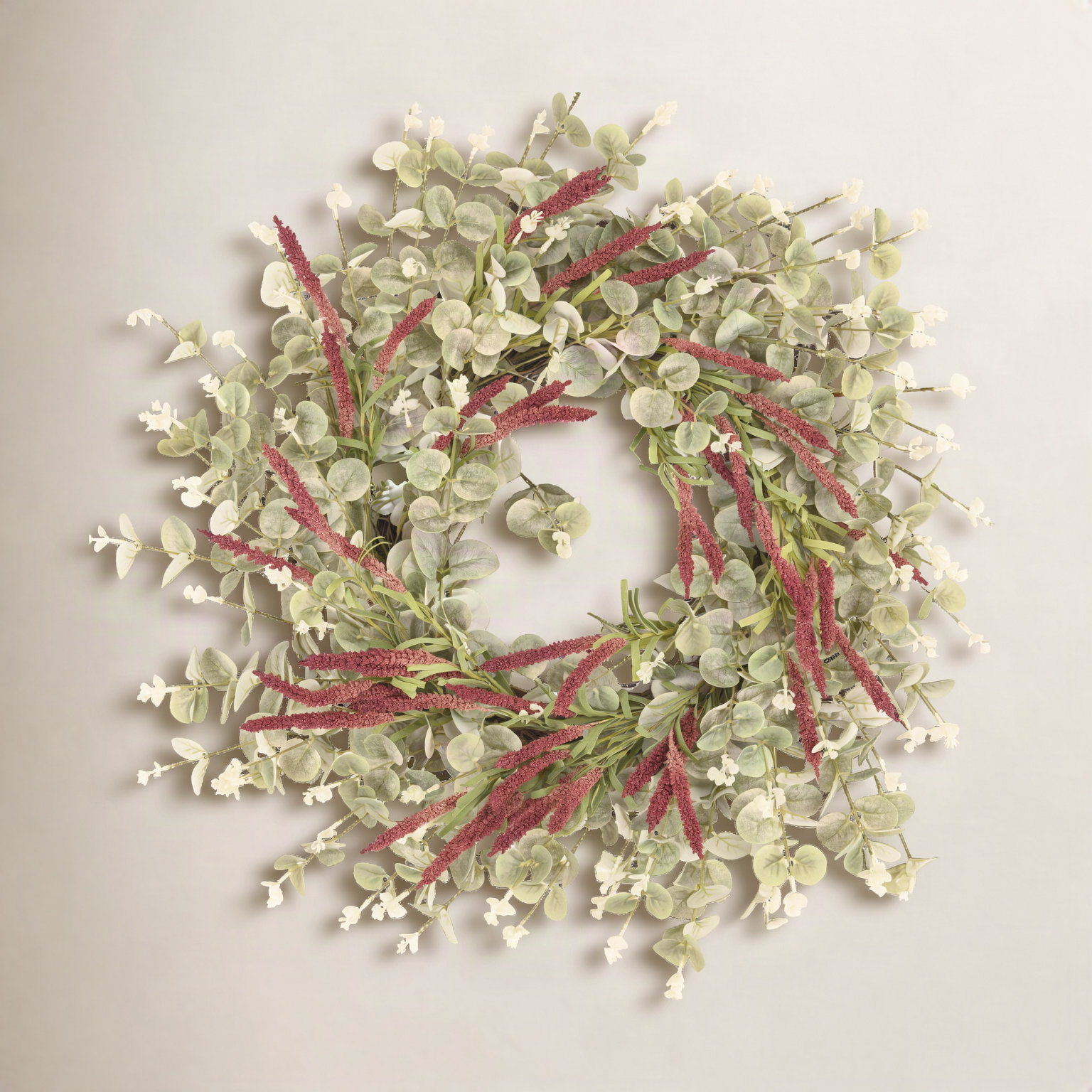 Nisswa 26" Every Day Eucalyptus Berry Front Door Wreath, Orange/Green