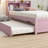 Twin Bed With Trundle,Bookcase,Pink-490573846-490573928