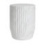  Table d'appoint d'extérieur sculptée avec détail cannelé, table de patio et de salon, blanc-1706682362