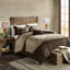 Édredon brun très grand - 7 pièces en faux suède, suède rembourré, style Lodge-122457659