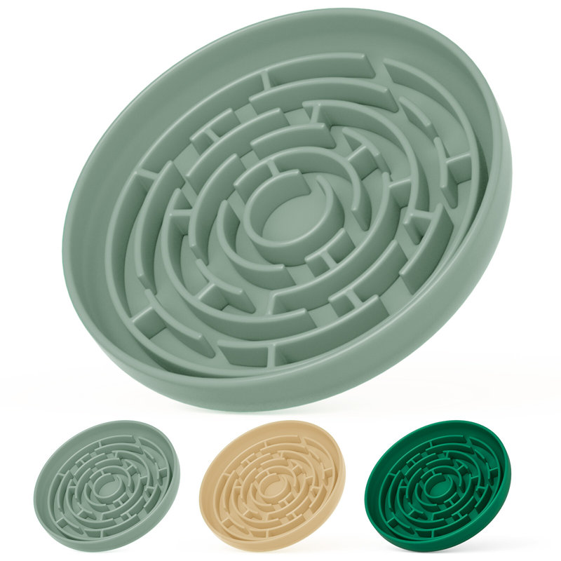 Pet Slow Feeder Bowl Anti-Skid Slow Feeder, Light Green