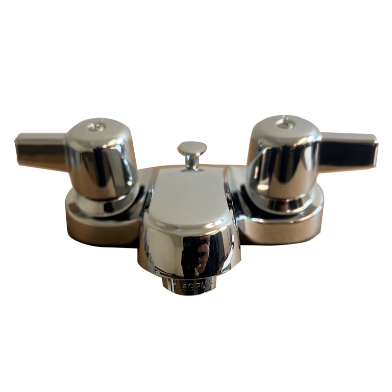 2-handle Bathroom Faucet with Drain Assembly