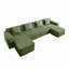 Canapé modulaire modulaire sans os, canapé modulaire Cloud avec assise profonde, canapé modulaire moderne avec coussins décoratifs et repose-pieds mobile, tissu en velours côtelé-1071455733