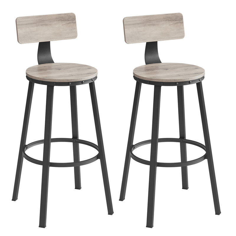 Brookdale Stool, Greige/Black, Bar Stool (28.7" Seat Height)