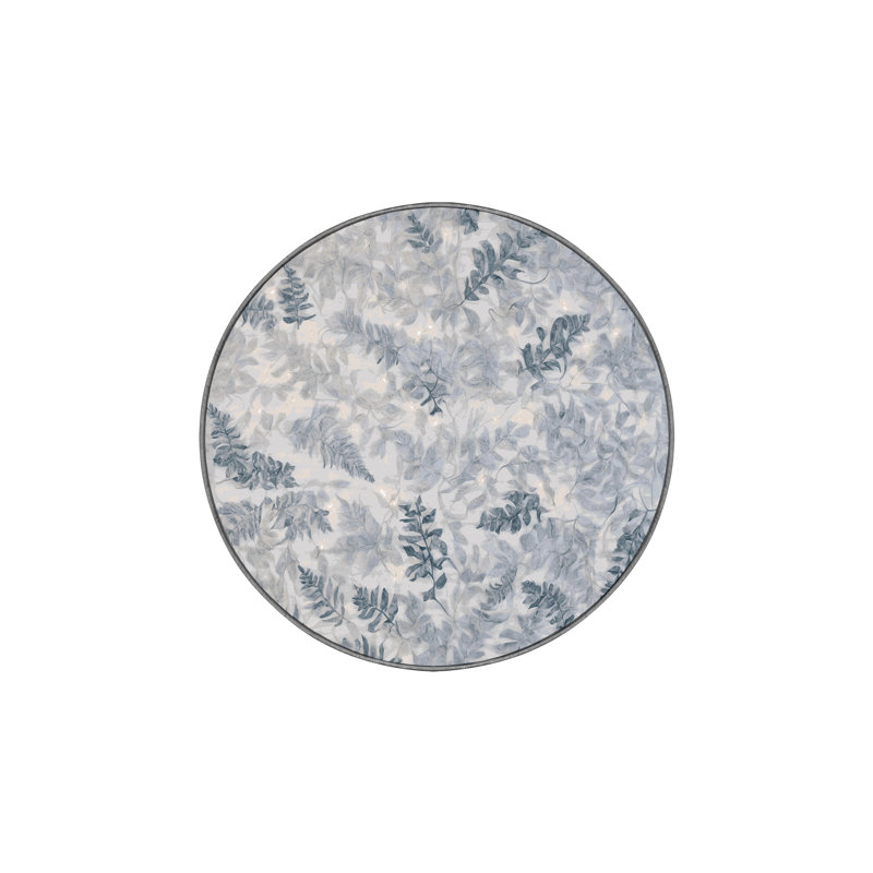 Machine Washable Gray Area Rug, Round 7'