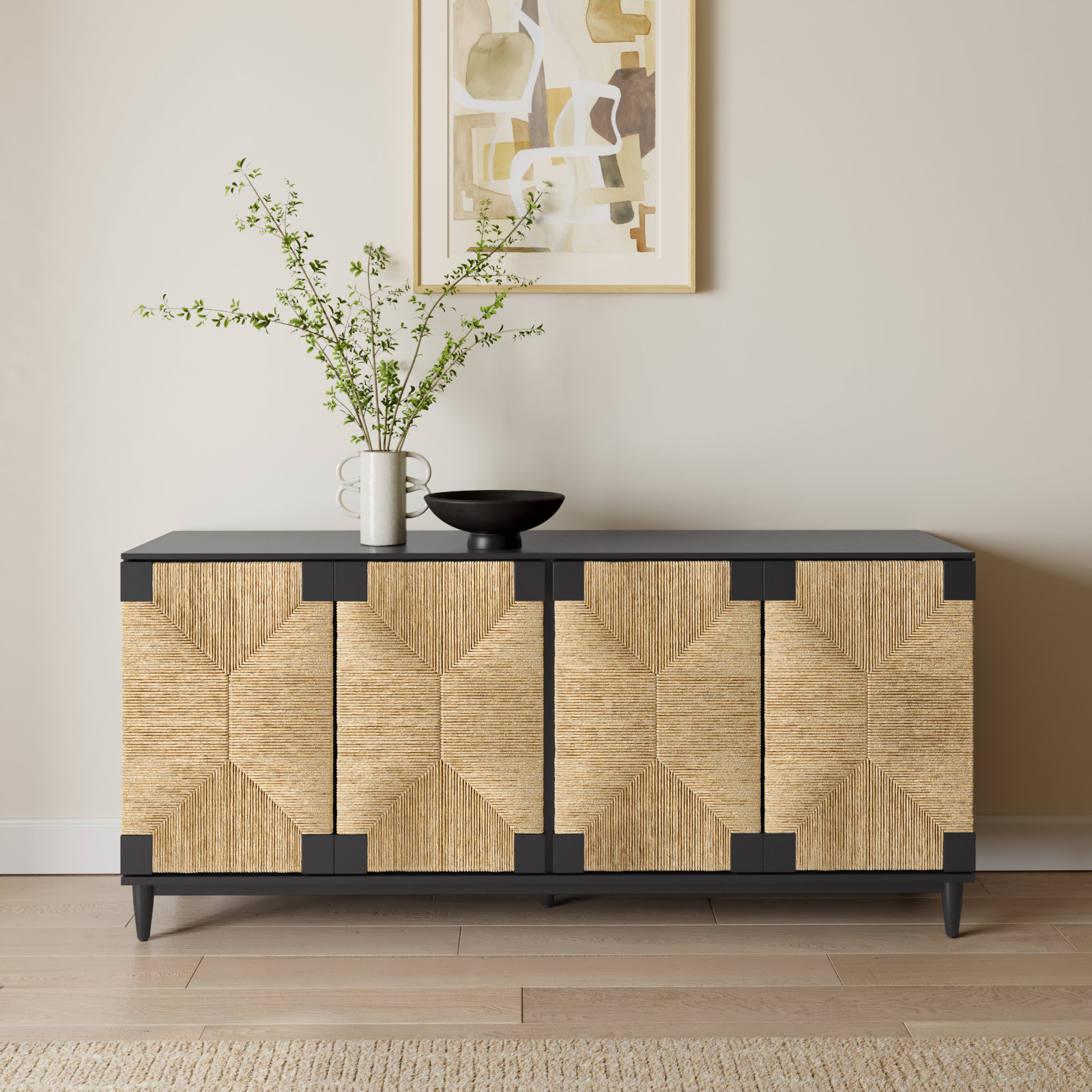 Aleja Mahogany Sideboard, Black