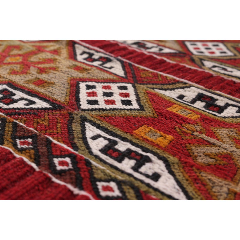 Tapis intérieur de la laine 4 pi 1 po x 5 pi 5 po one-of-kind à la main noué la Koussa