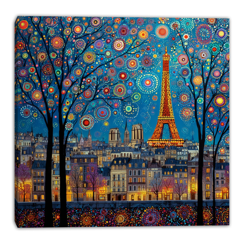 «Paris Lights», art mural sur toile tendue, L 20 po x H 20 po x P 1,5 po