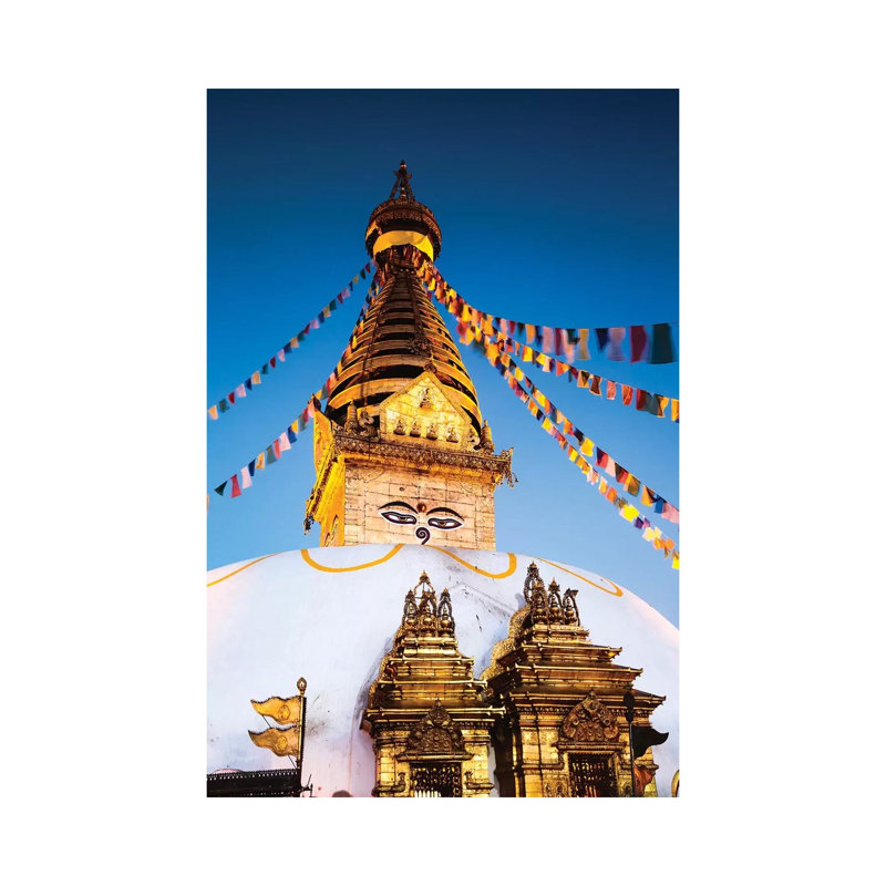 Monkey Temple At Dawn, Kathmandu, Nepal by Matteo Colombo - Wrapped Canvas Print, 152.5 cm H x 101.5 cm W