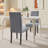 Linen Fabric Upholstered Parsons Dining Chairs Gray (Set of 2)-942828731-964845715