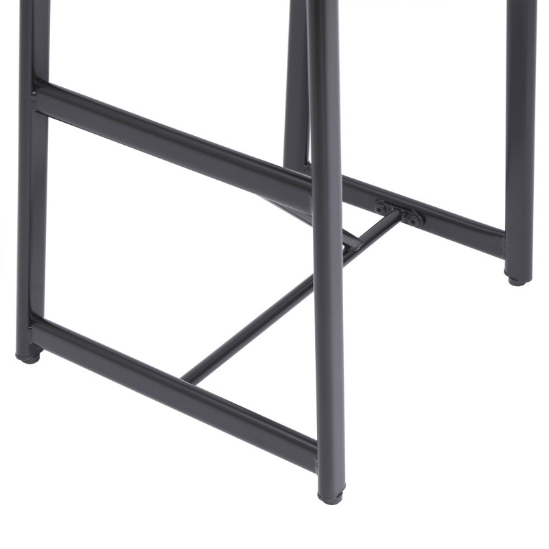 Ensemble de 3 tabourets de bar, hauteur comptoir. Noir et brun noyer Conception ergonomique confortable. Fabrication en métal, capacité de 220 lb. Polyvalent pour les espaces variés. Look moderne. Assemblage facile