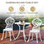 Ensemble de meubles 3 pièces, table de patio et chaises de jardin, blanc