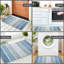 Ensemble de 2 tapis de bain à rayures antidérapants 100% coton Cervantes-606254272-553813583