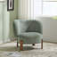 Confortable fauteuil d'appoint vert, revêtement en polyester, design à oreilles élégant pour la maison