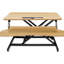 Convertisseur de bureau assis-debout réglable en hauteur (81 cm) pour deux écrans et ordinateur portable, poste de travail avec large plateau de clavier ergonomique, idéal pour les petits espaces, rehausseur de 50 cm.