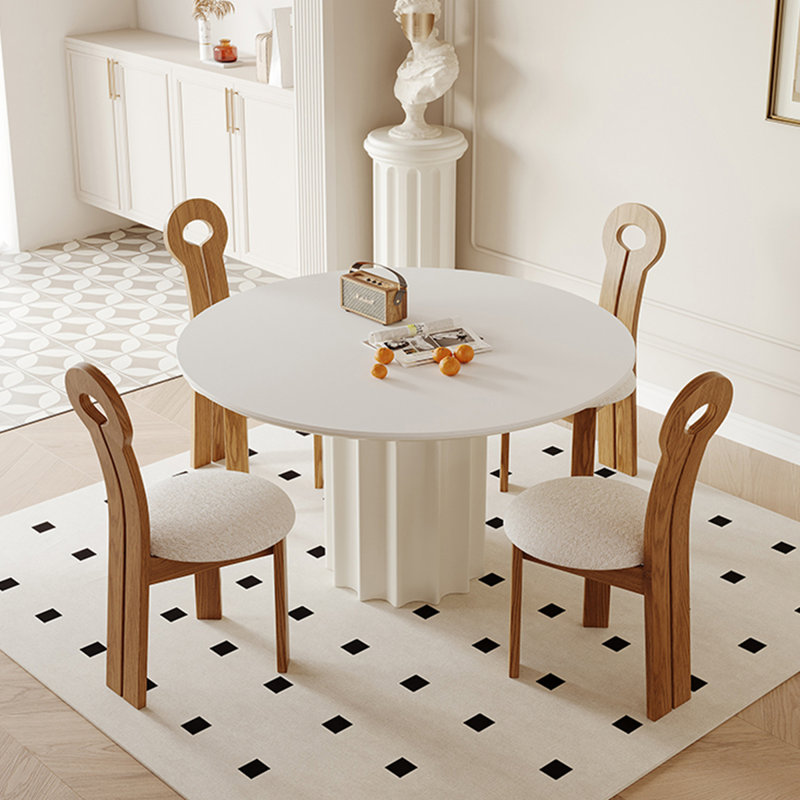 Table de salle à manger blanche, H 29,53 po x L 39,37 po x l 39,37 po