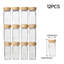 12Pcs Glass Spice Jars with Bamboo Lids