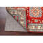 Tapis oriental géométrique Kazak noué à la main 3 x 4
