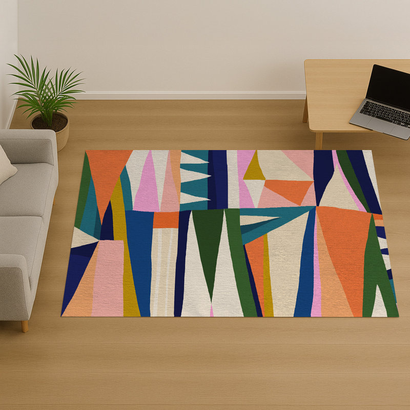 Abstract Area Rug, Rectangle 90 x 150 cm