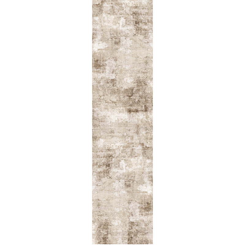 Aurora Elegant Abstract Brown Area Rug, Runner 2'3" x 7'6"