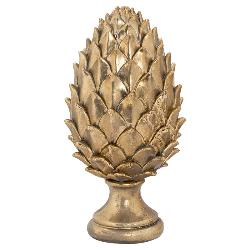 Boulevardier Resin Finial Decorative Object, 30cm H x 15cm W x 15cm D, Silver