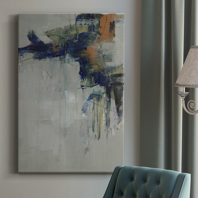 Traction I - peinture sur toile tendue, H 18 po x l 12 po x P 1 po