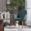 Ensemble de 2 chaises de salle à manger rembourrées en tissu avec coussin rembourré vert Corrigan Studio®-929120062