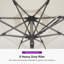 Parasol de table semi-automatique pour l'extérieur-729573491-729573492