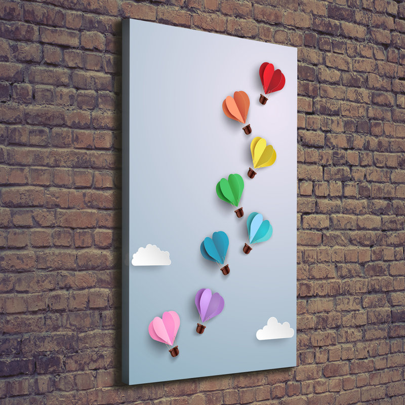 Heart Balloons - Wrapped Canvas Print