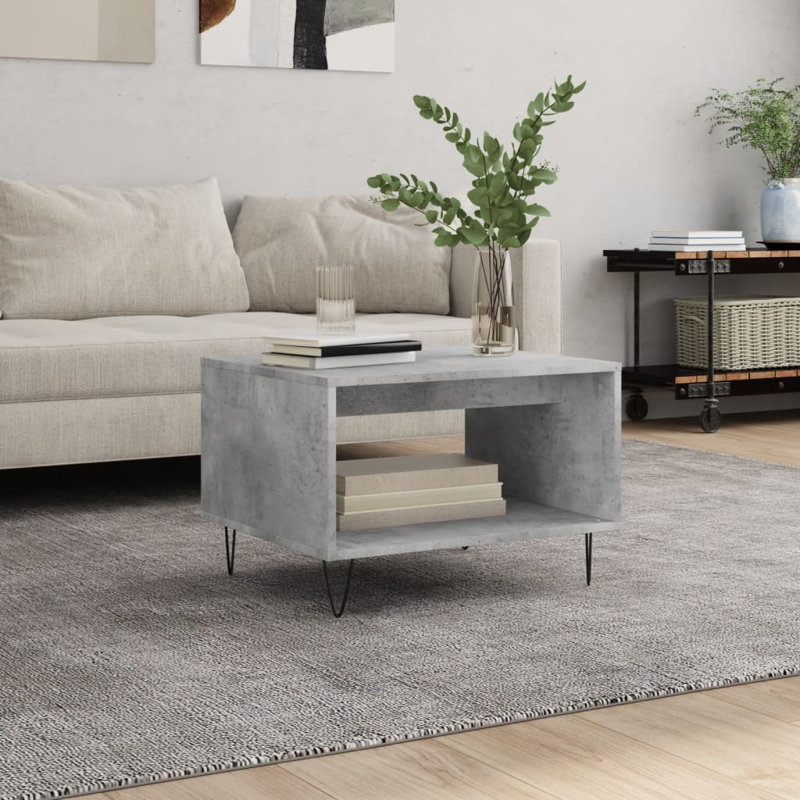 Glendarious Four Leg Coffee Table with Storage, Concrete Grey