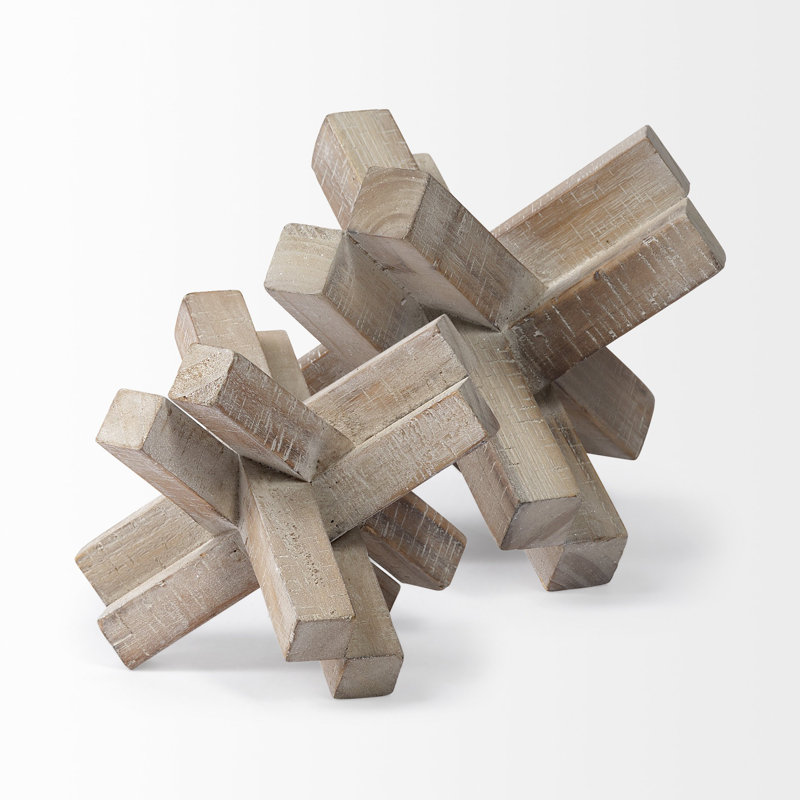 Sculpture de table Haruto Brown, H 4 po x l 6 po x P 6 po