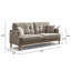 Canapé Living Space 3 places avec tissu imperméable, port de charge USB-862742039