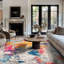 Noires Abstract Ivory/Gray/Blue Area Rug-1120477870