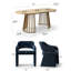Ensemble de table de salle à manger pour 6 personnes avec table ovale extensible et 6 chaises rembourrées en chenile-1358987638
